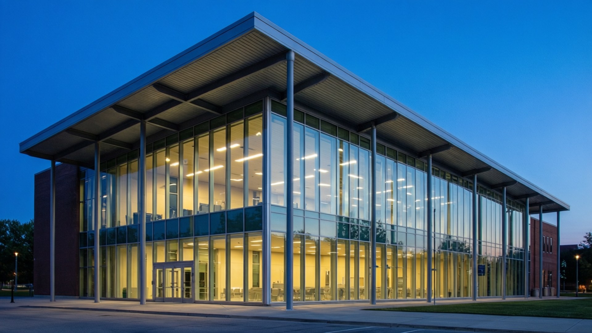 Siebel Center Blue Hour by Wallpapers.art Studio