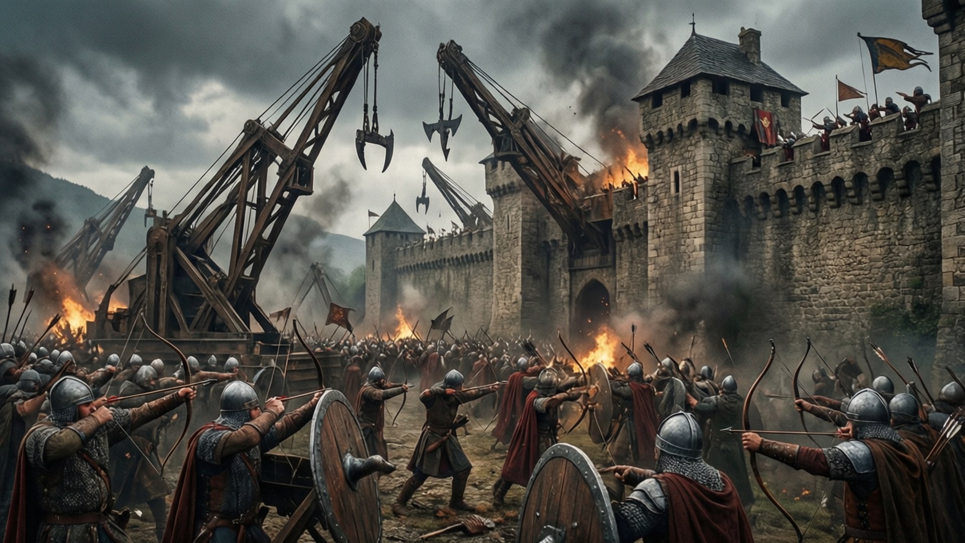Siege of the Stone Fortress by Wallpapers.art Studio