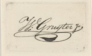 Signatuur van Willem de Gruyter