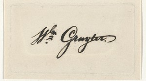 Signatuur van Willem Gruyter