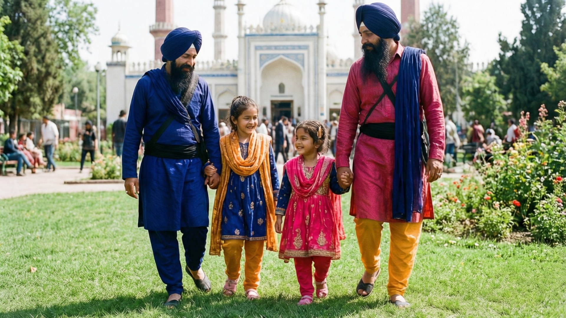 Sikh Family Outing by Wallpapers.art Studio