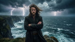 Silas on Stormy Cliff