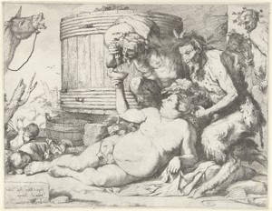 Silenus bij het wijnvat