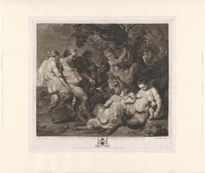 Silenus met een familie saters (Bacchanaal)