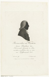 Silhouetportret van Bernardus van Weemen