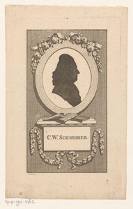 Silhouetportret van Christian Wilhelm Schneider