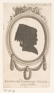 Silhouetportret van Ernestine Christine Reiske