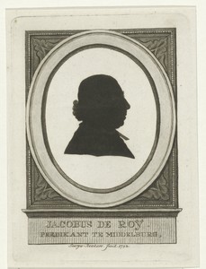 Silhouetportret van Jacobus de Roy