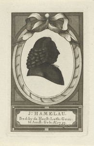 Silhouetportret van Johannes Hamelau