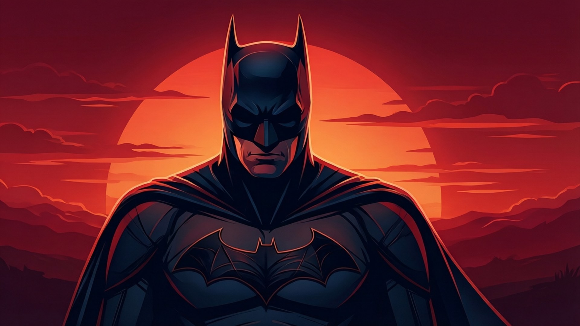 Silhouette at Dusk by Wallpapers.art Studio