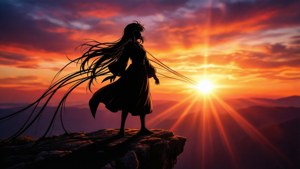 Silhouette at Sunset Cliff