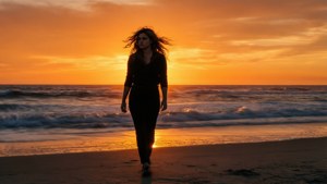 Silhouette Beach Sunset