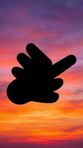Silhouette Dab Sunset