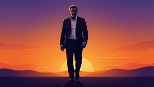 Silhouette David Sunset
