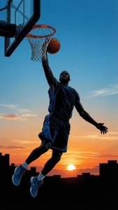 Silhouette Dunk at Sunset