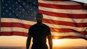 Silhouette Flag Hero