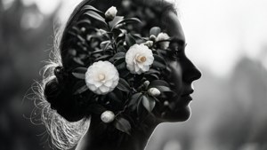 Silhouette Floral Double