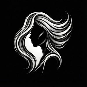 Silhouette Flowing Hair