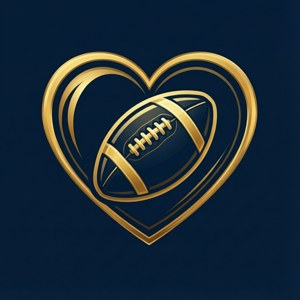 Silhouette Football Heart