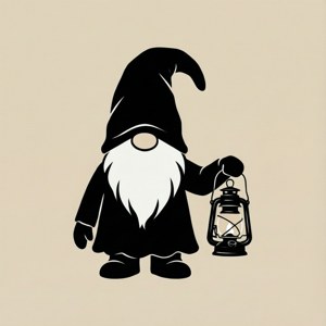 Silhouette Gnome Lantern
