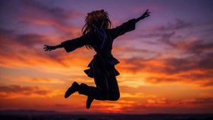 Silhouette Hanako Jump