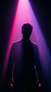 Silhouette in Neon Light