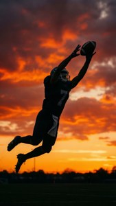 Silhouette Jump Catch