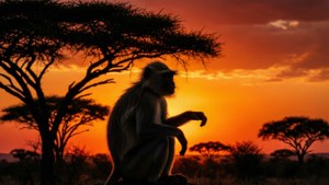 Silhouette Monke
