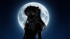 Silhouette Moon Akane