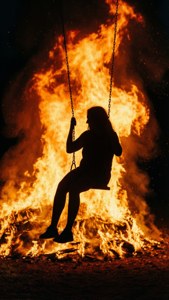 Silhouette of Fire