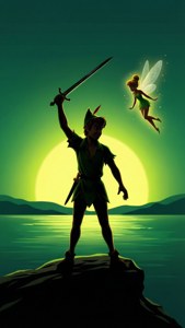 Silhouette of the Boy Who Never Grows Up
