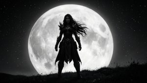 Silhouette of the Moon