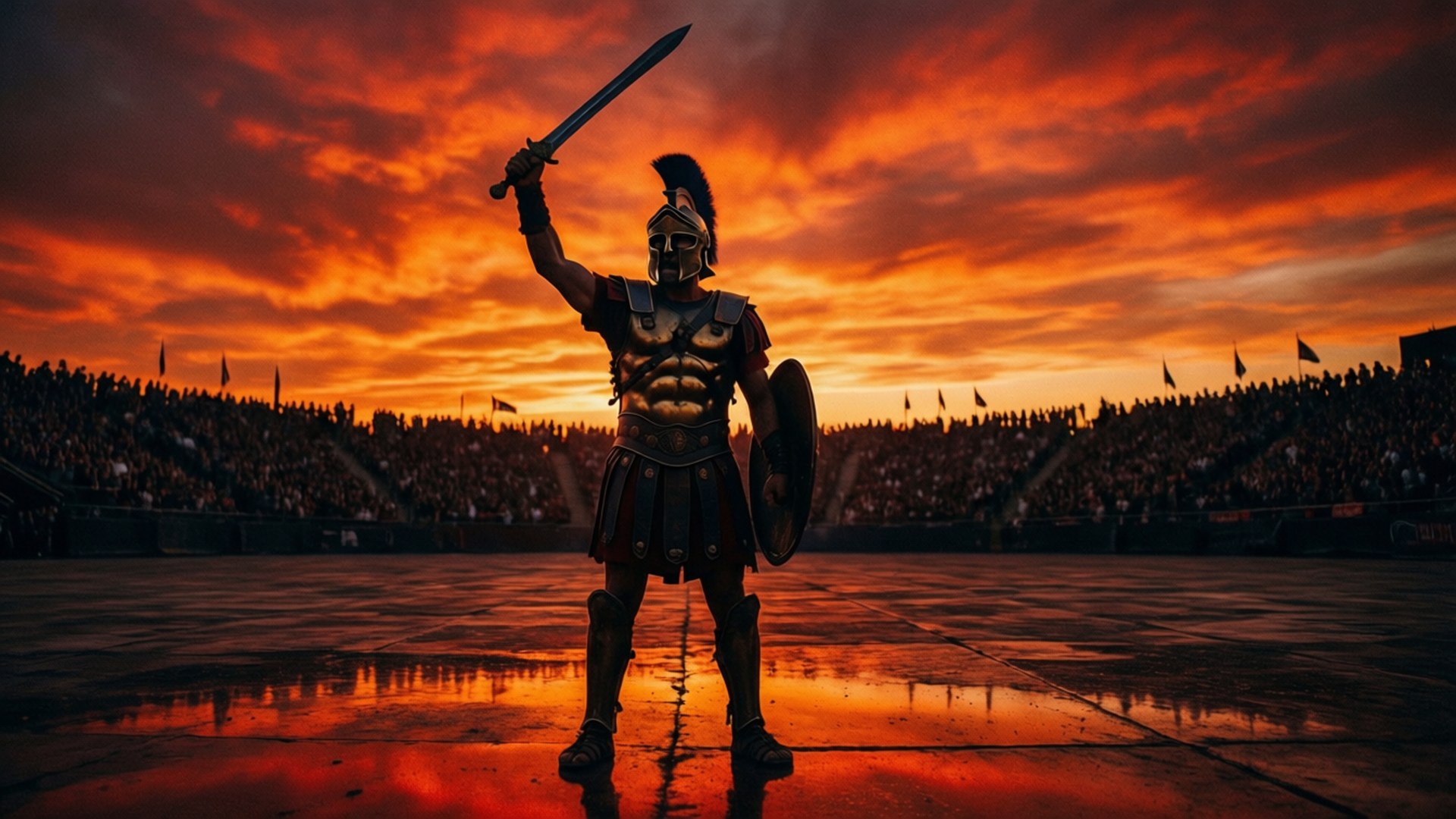 Silhouette of Victory by Wallpapers.art Studio