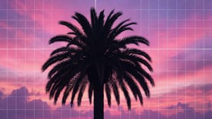 Silhouette Palm Grid