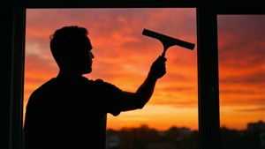 Silhouette Squeegee Sunset
