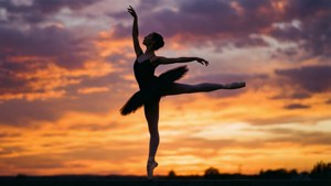 Silhouette Sunset Ballet