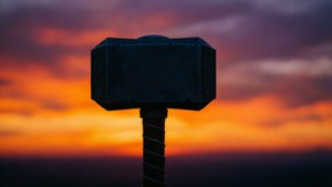 Silhouette Sunset Mjolnir