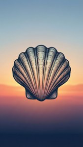 Silhouette Sunset Mussel