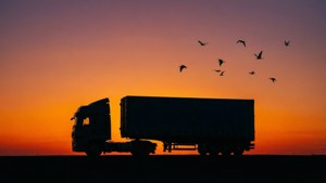 Silhouette Sunset Truck