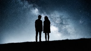 Silhouette Under Stars