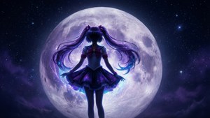 Silhouettes and Moon