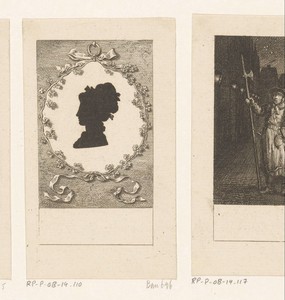 Silhoutportret van een vrouw