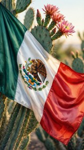 Silk Flag on Cactus
