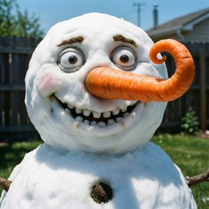 Silly Long-Nose Snowman