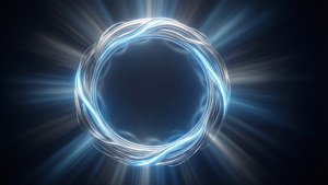 Silver Blue Halo Frame