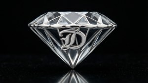 Silver Diamond on Black