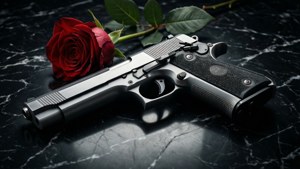 Silver Gun and Rose