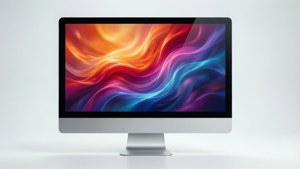 Silver iMac Isolated