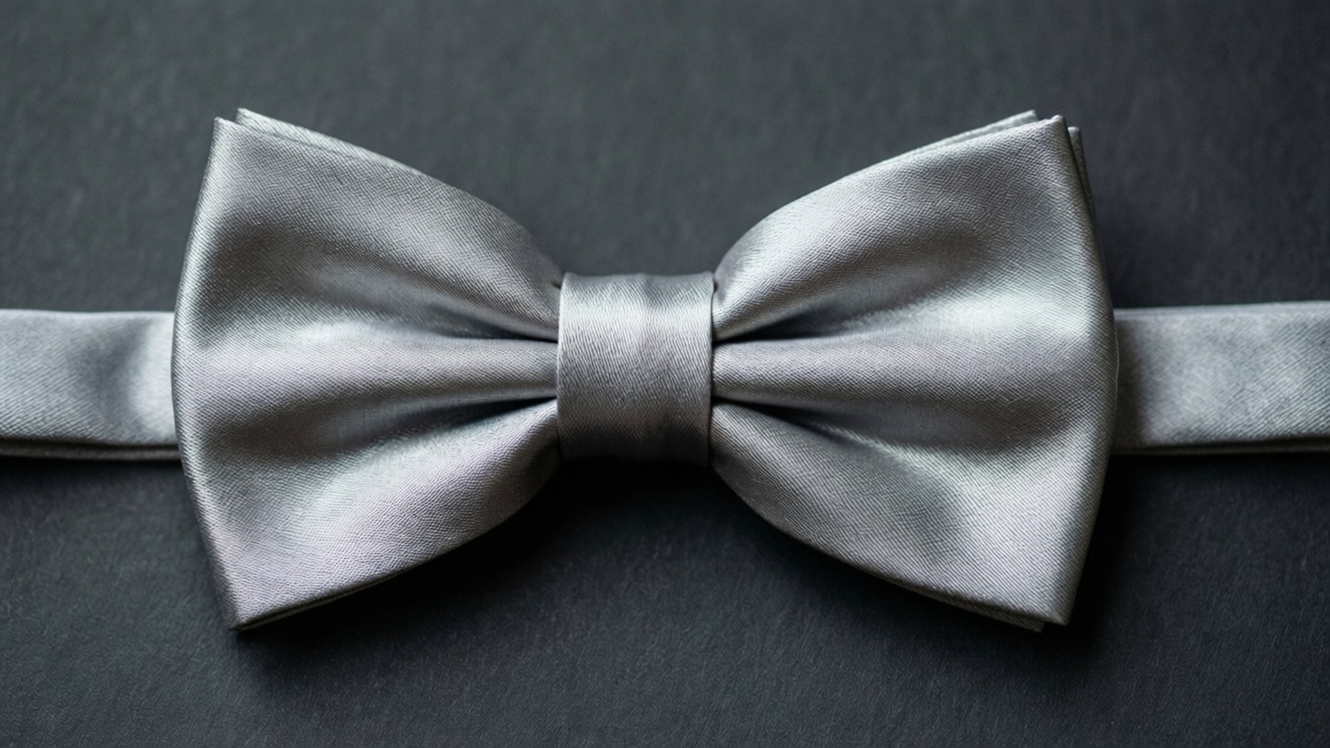 Silver Satin Bowtie by Wallpapers.art Studio