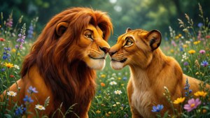 Simba and Nala Romance